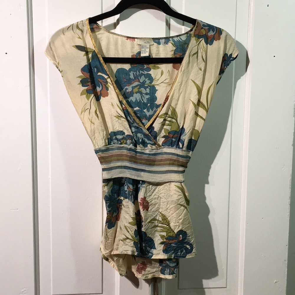 Anthropologie Odille Silk Top sz 6